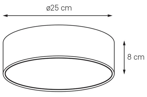 Plafon DISC S czarny, 25 cm, LED, Kaspa