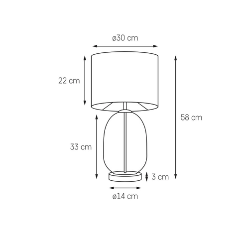 Lampa stołowa SALVADOR brązowa, złote wykończenie, Kaspa