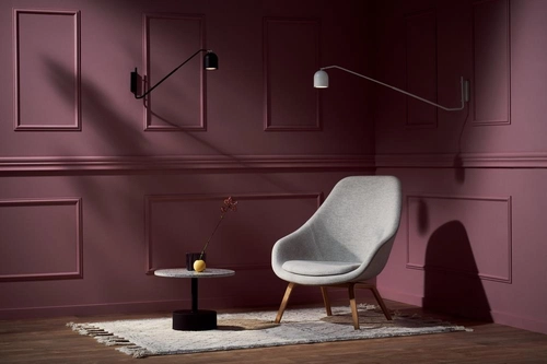 Kinkiet PURO czarny, na wysięgniku, z przewodem, Kaspa