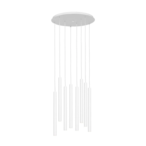 Lampa sufitowa ośmiopunktowa ROLL 8 biała, Kaspa