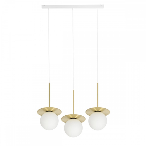 BORRA B 3L potrójna sufitowa lampa wisząca z mosiądzem