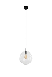 Lampa wisząca AVIA BLACK M transparentna, 30 cm, Kaspa