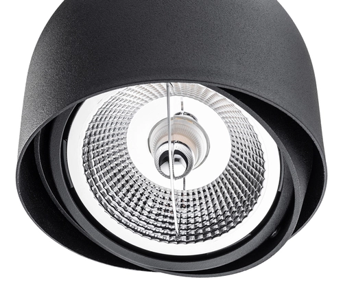 Reflektor sufitowy czarny Garland