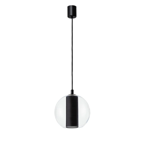 Lampa wisząca MERIDA BLACK M czarna, 30 cm, Kaspa