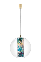 Lampa wisząca FERIA L różowa, 35 cm, Kaspa