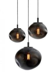 Lampa wisząca trzypunktowa AVIA BLACK 3 przydymiona, Kaspa