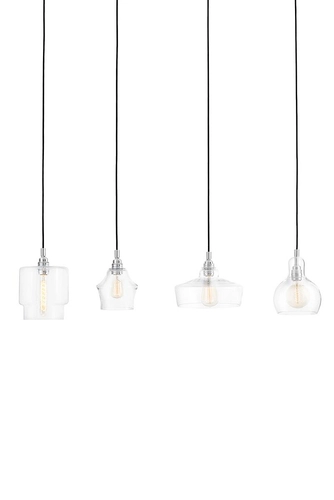 Lampa wisząca czteropunktowa LONGIS CHROM 4 na listwie, Kaspa