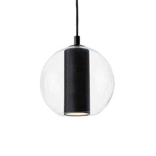 Lampa wisząca MERIDA BLACK M czarna, 30 cm, Kaspa