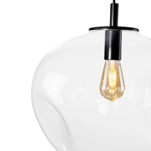 Lampa wisząca AVIA BLACK L transparentna, 40 cm, Kaspa