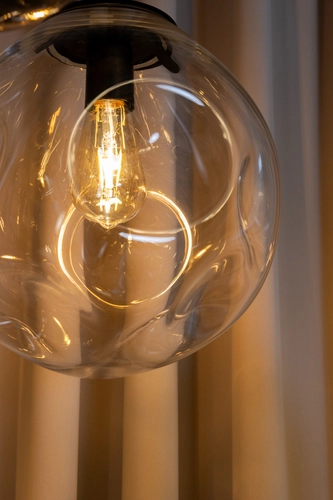 Lampa wisząca AVIA BLACK M transparentna, 30 cm, Kaspa