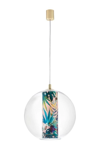 Lampa wisząca FERIA L różowa, 35 cm, Kaspa