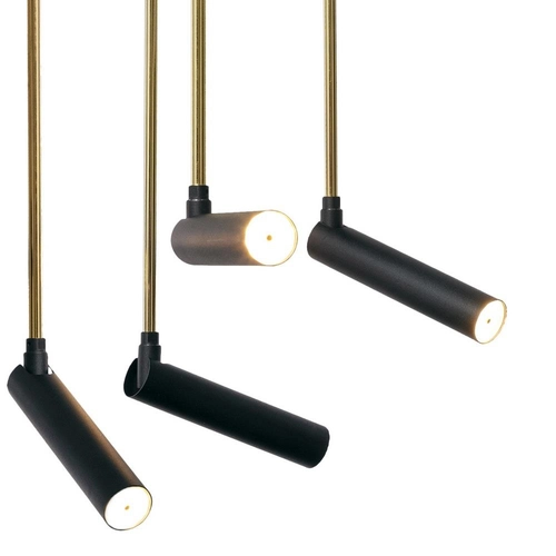 Lampa sufitowa wieloramienna LARS 8 czarna, na plafonie, Kaspa