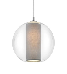 Lampa wisząca MERIDA L szara, 35 cm, Kaspa