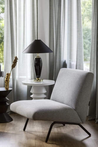 Lampa stołowa REA GOLD czarna, z czarną podstawą, Kaspa