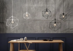 Lampa wisząca potrójna WIRE 3 biała, Kaspa