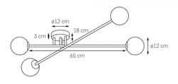 Lampa przysufitowa ASTRA 4 chrom, Kaspa