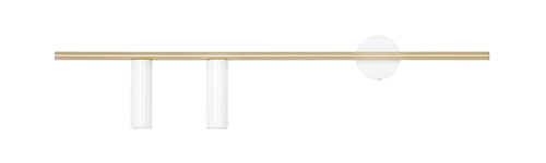 Kinkiet Trevo 2 White Brass (Left)