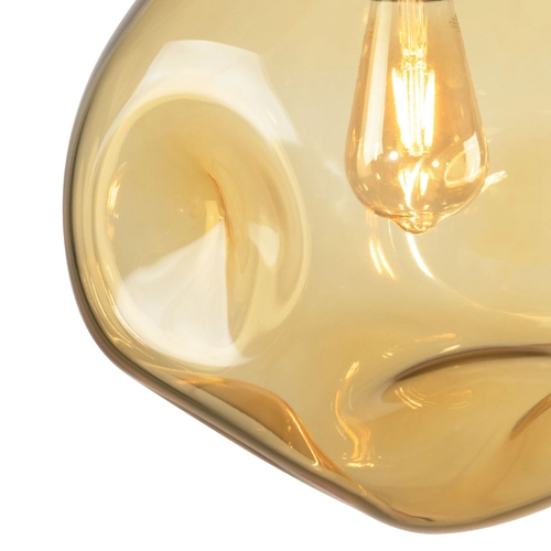 Lampa wisząca AVIA BLACK M bursztynowa, 30 cm, Kaspa