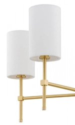 Żyrandol złoty Abruzzo mały biały