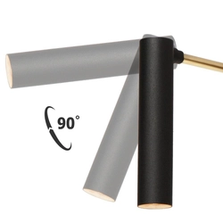 Kinkiet LARS czarny, z włącznikiem, Kaspa