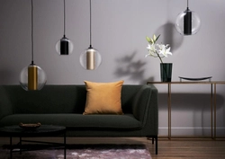 Lampa wisząca MERIDA BLACK M czarna, 30 cm, Kaspa