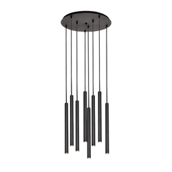 Lampa wisząca ośmiopunktowa ROLL 8 czarna, Kaspa
