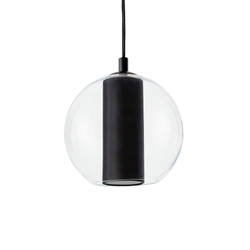 Lampa wisząca MERIDA BLACK M czarna, 30 cm, Kaspa