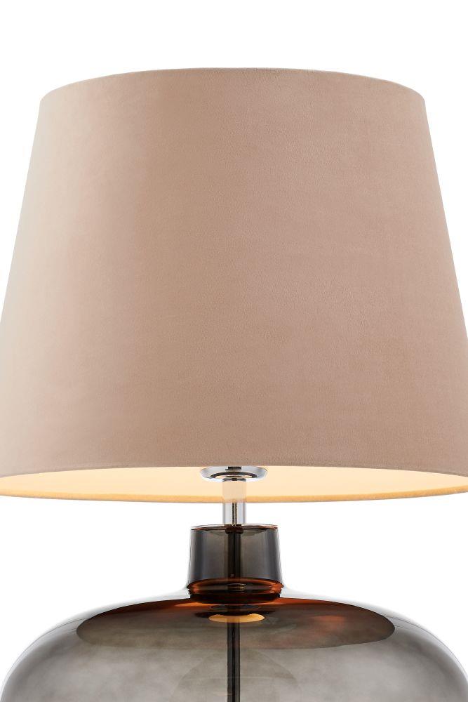 Lampa Stołowa Szklana Sawa Velvet Kaspa Beżowa Dobra Cena Sklep 6174