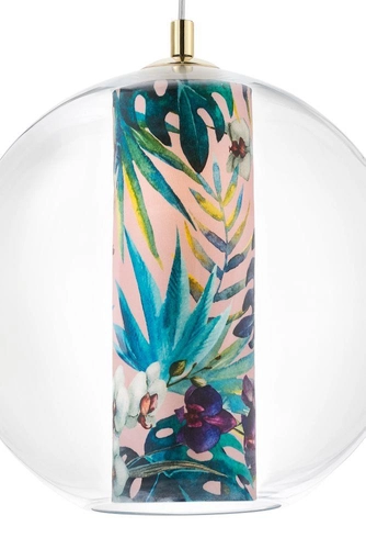Lampa wisząca FERIA L różowa, 35 cm, Kaspa