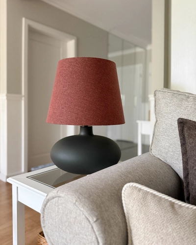 Lampa stołowa SAWA CLASSIC ceglasty melanż, grafitowa podstawa, Kaspa