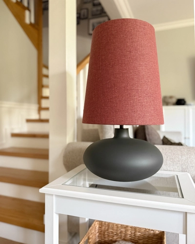 Lampa stołowa SAWA CLASSIC XL błękitny melanż, grafitowa podstawa, Kaspa