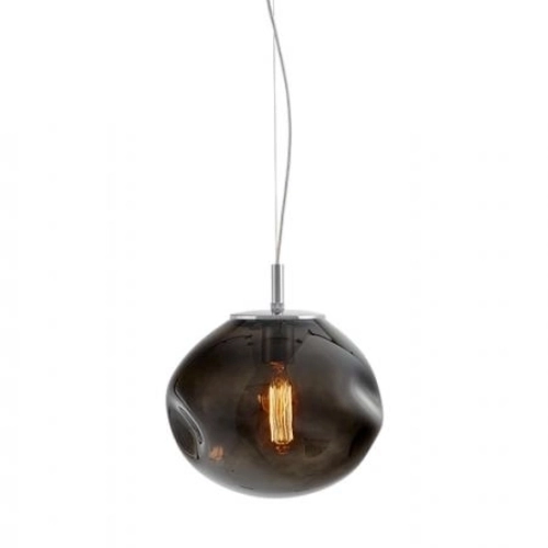 Lampa wisząca AVIA M przydymiona, 30 cm, chrom, Kaspa