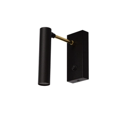 Kinkiet LARS czarny, z włącznikiem, Kaspa