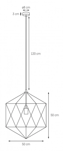 Lampa wisząca WIRE L biała, Kaspa