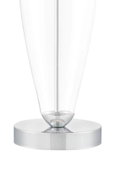 Lampa stołowa REA SILVER biała, z transparentną podstawą, Kaspa