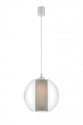 Lampa wisząca MERIDA M szara, 30 cm, Kaspa
