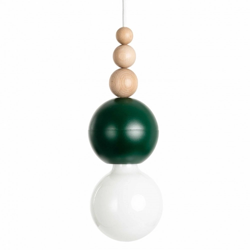 Loft Bala ciemnozielona strukturalna lampa wisząca KOLOROWE KABLE