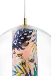 Lampa wisząca FERIA M różowa, 30 cm, Kaspa