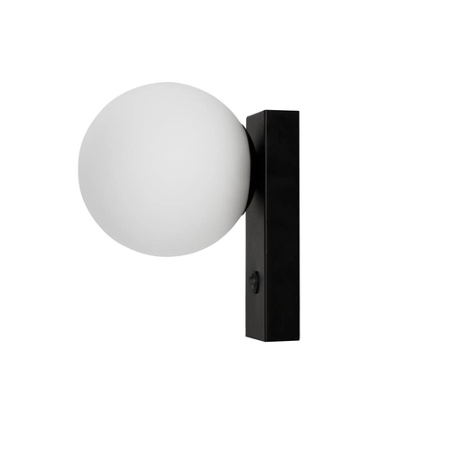 Kinkiet GIGI czarny, z włącznikiem, Kaspa