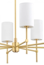 Żyrandol złoty Abruzzo duży biały