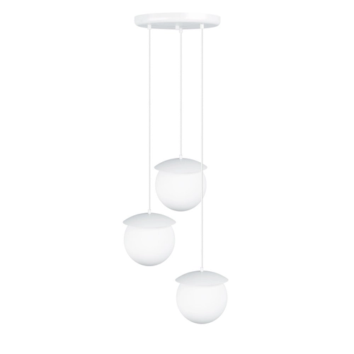 KUUL G3 potrójna biała sufitowa lampa wisząca