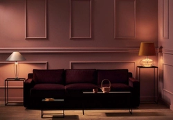 Lampa stołowa SAWA koralowa, transparentna podstawa, Kaspa