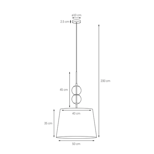 Lampa wisząca COCO L szampan, Kaspa