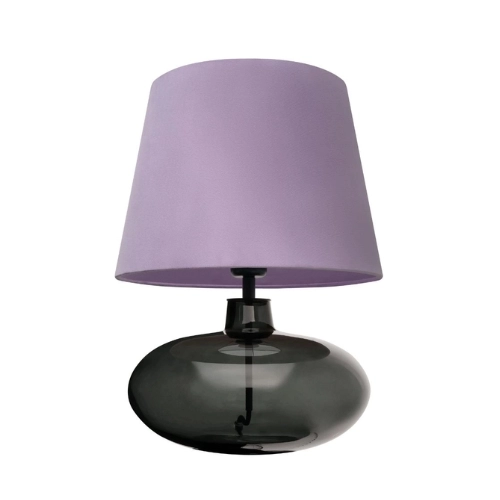 Lampa stołowa SAWA VELVET NEW fiołkowa, przydymiona podstawa, Kaspa